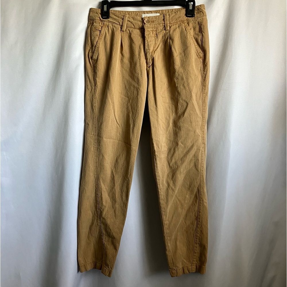 Anthropologie Tan Cropped Ankle Pants
